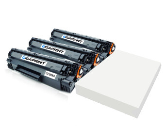 Kompatibilní 3x HP CE285A + A4 kancelářský papír toner Gigaprint – Cetria s.r.o.