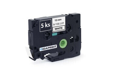Kompatibilní 5 ks pásek pro BROTHER TZe-251 24mm černý tisk/bílý podklad, laminovaná sada Gigaprint – Cetria s.r.o.