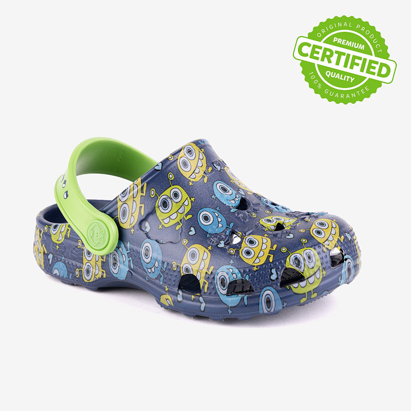 Dětské clogsy COQUI LITTLE FROG Monsters modré