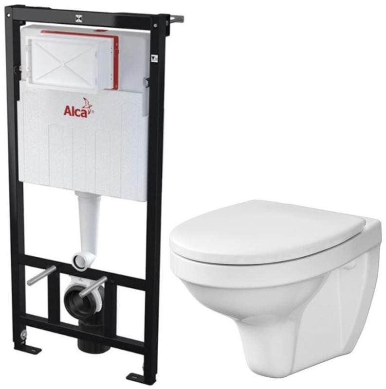 Předstěnový instalační systém bez tlačítka + WC CERSANIT DELFI + SEDÁTKO AM101/1120 X DE1