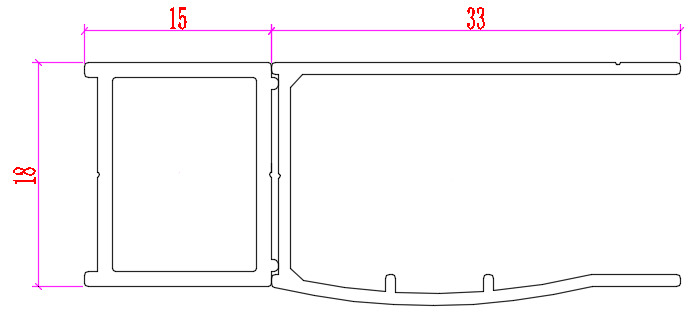 Rozšiřovací profil 15 mm pro sérii Melody D1, Melody D2, Melody B8 a Melody S4