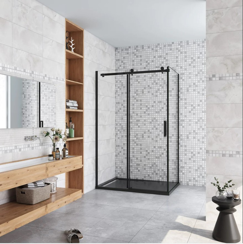 Sprchový kout DIAMOND BLACK 100x90 L/P varianta