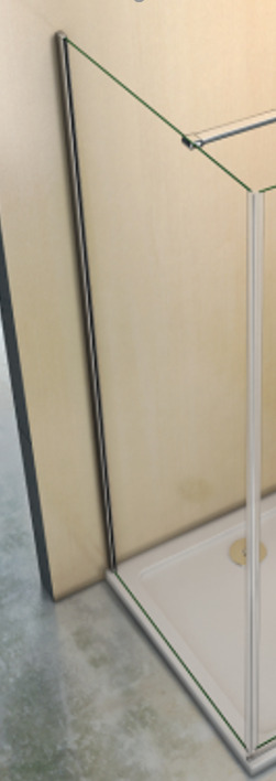 Pevná boční stěna MELODY F1 70x195, sklo čiré