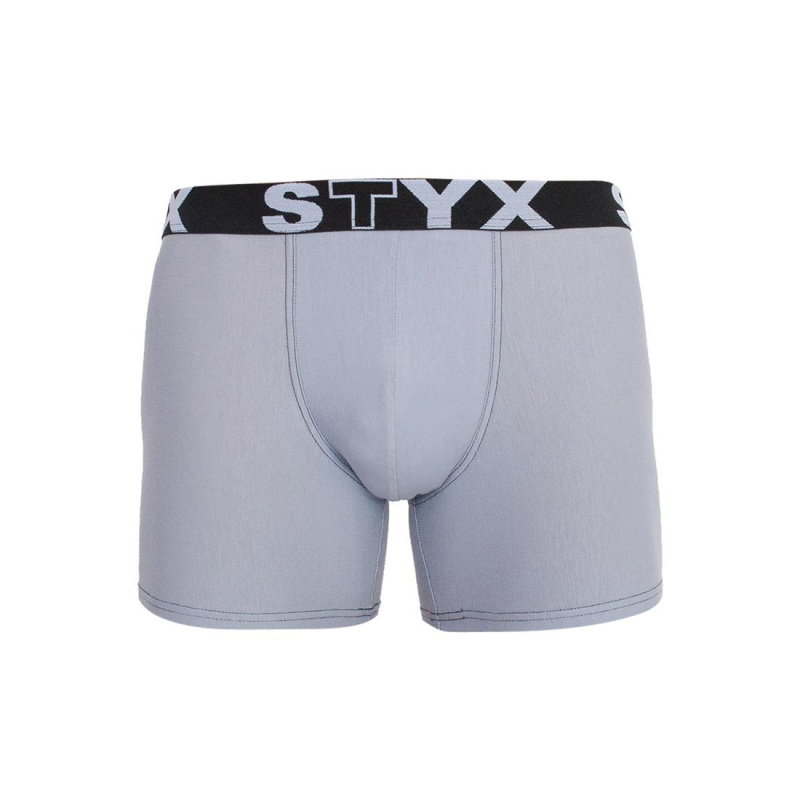 Pánské boxerky Styx long sportovní guma světle šedé (U1067) XL, trenky / trenýrky