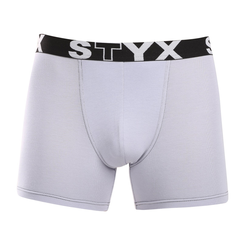 Pánské boxerky Styx long sportovní guma světle šedé (U1067) XXL, trenky / trenýrky