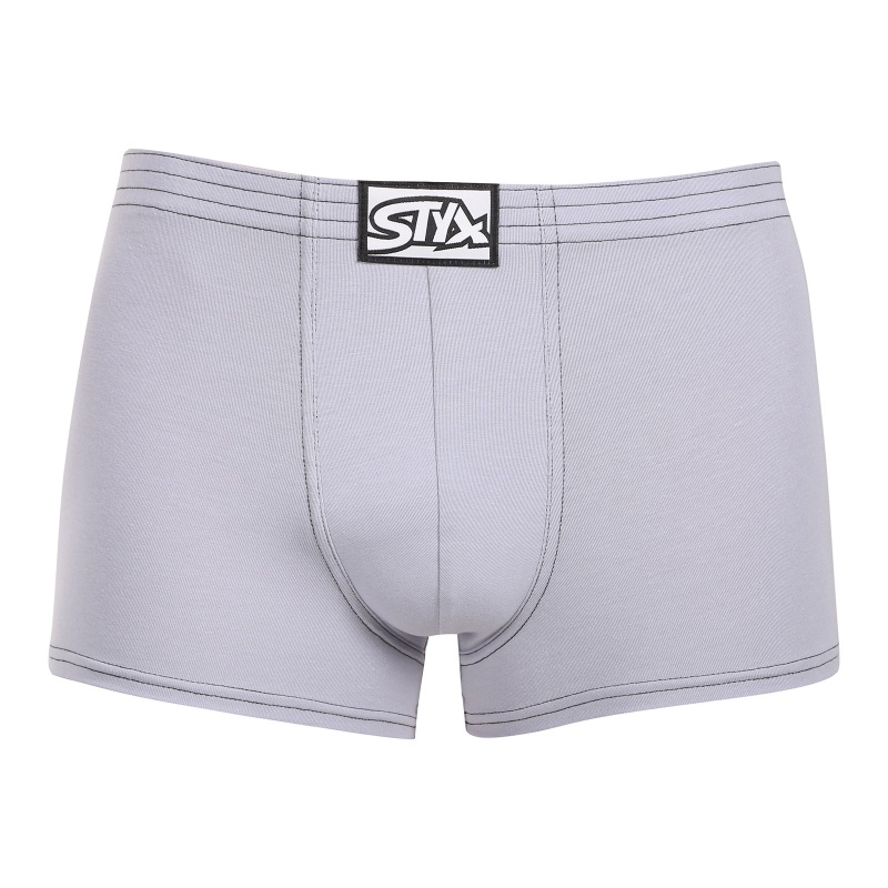 Pánské boxerky Styx klasická guma světle šedá (Q1067) S, trenky / trenýrky