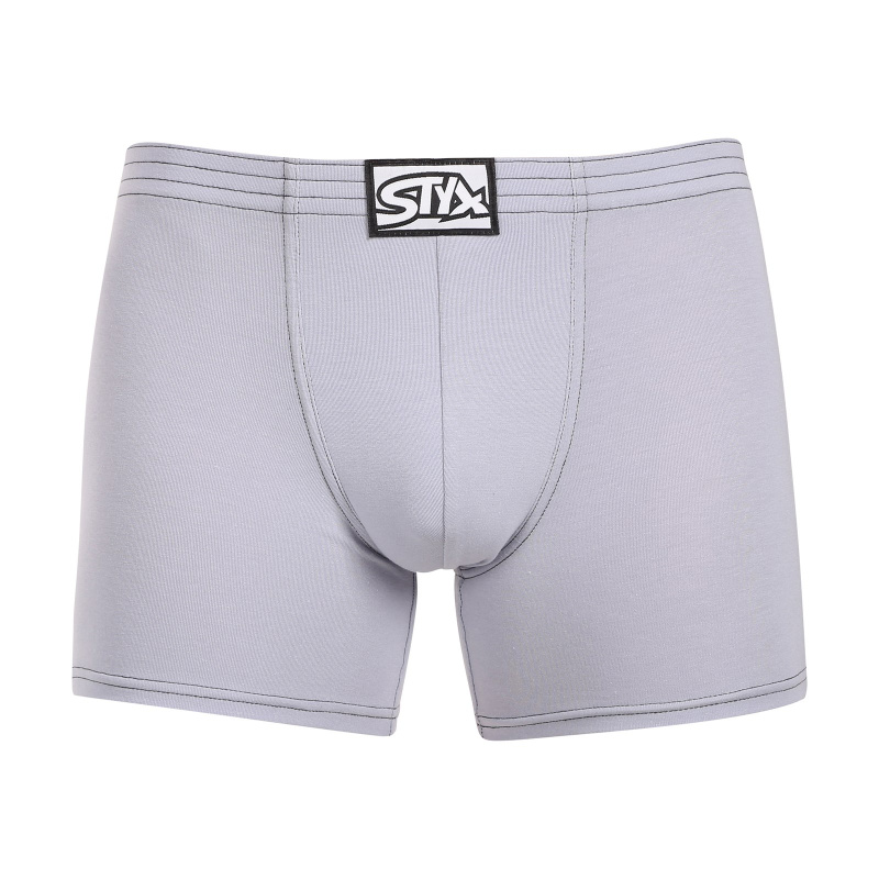 Pánské boxerky Styx long klasická guma světle šedé (F1067) XXL, trenky / trenýrky