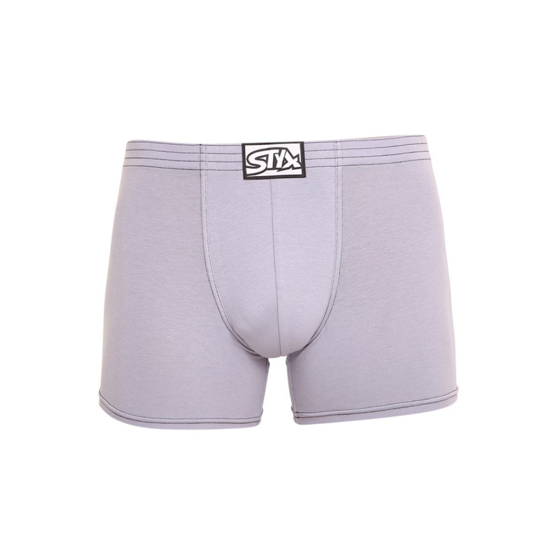 Pánské boxerky Styx long klasická guma světle šedé (F1067) L, trenky / trenýrky
