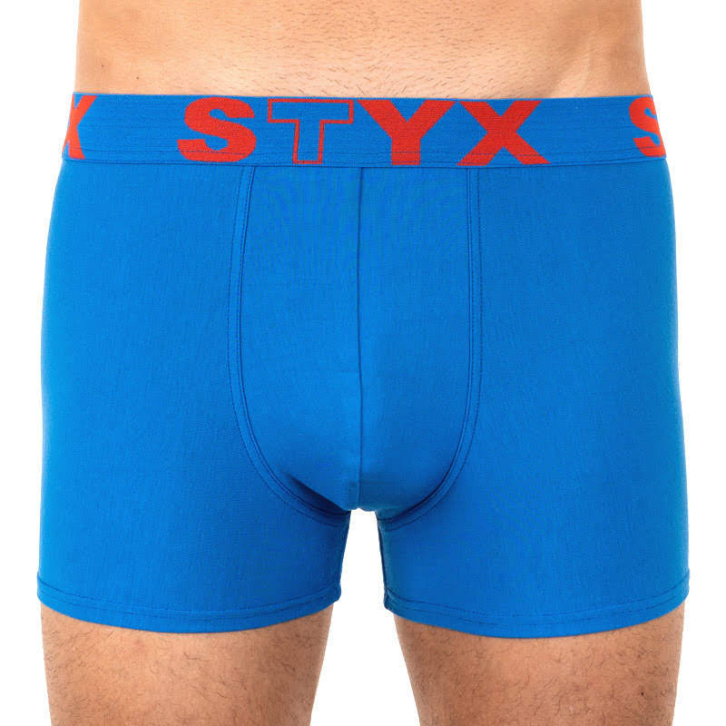 Pánské boxerky Styx sportovní guma nadrozměr modré (R967) 3XL, trenky / trenýrky
