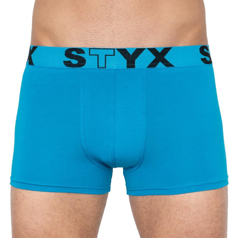 Pánské boxerky Styx sportovní guma nadrozměr světle modré (R969) 3XL, trenky / trenýrky