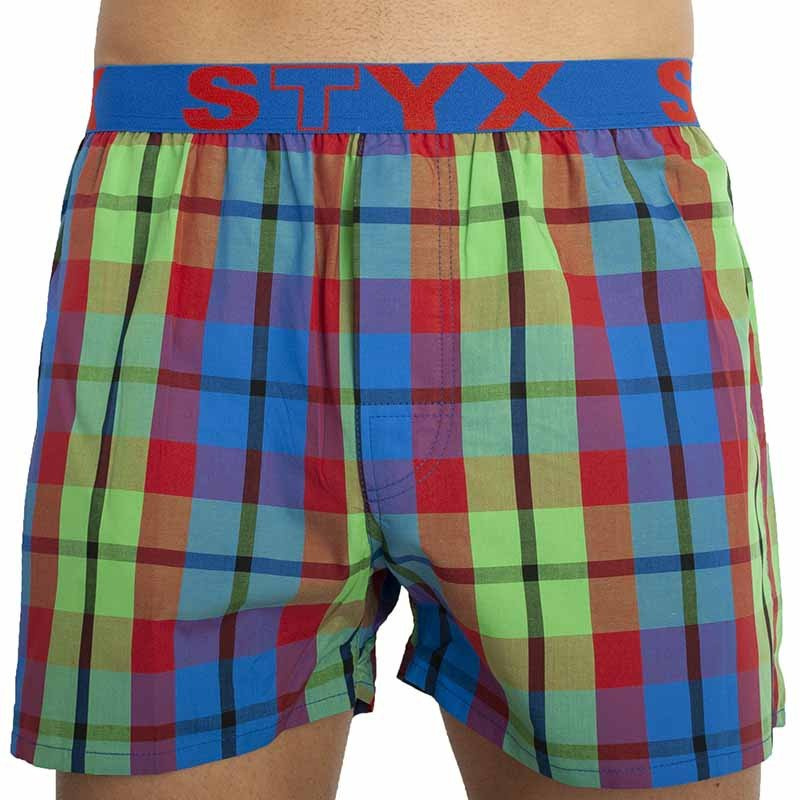 Pánské trenky Styx sportovní guma vícebarevné (B827) XL, trenýrky