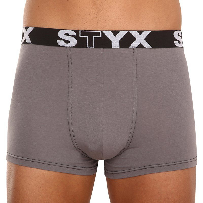 Pánské boxerky Styx sportovní guma nadrozměr tmavě šedé (R1063) 5XL, trenky / trenýrky