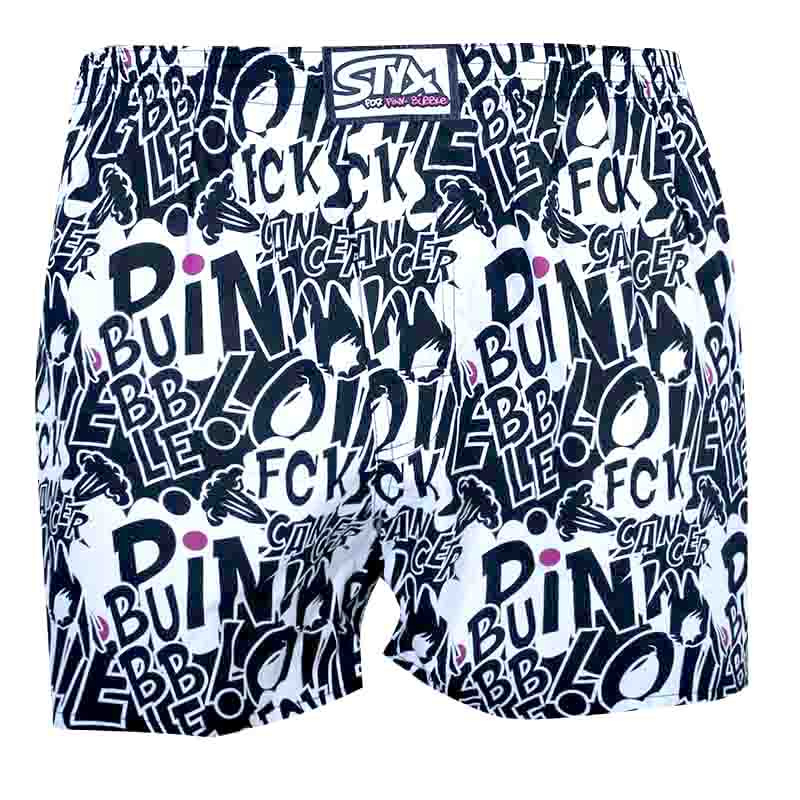 Pánské trenky Styx art klasická guma Pink Bubble (A1059) M, trenýrky