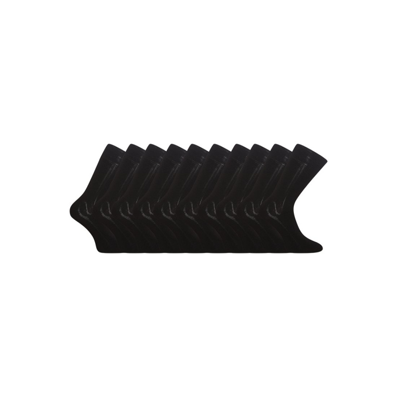 10PACK ponožky Styx vysoké bambusové černé (10HB960)  S
