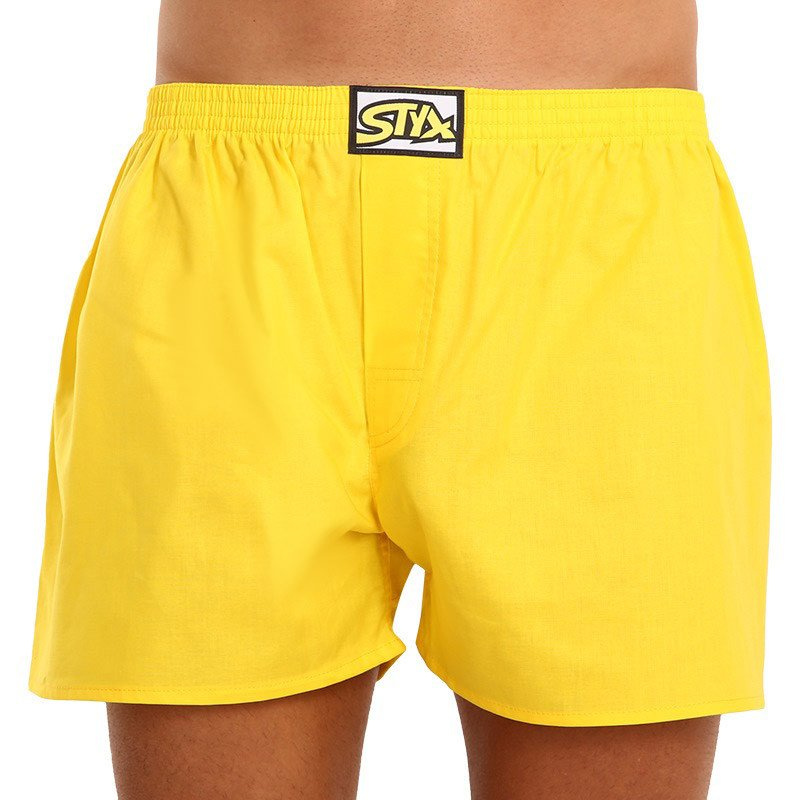 Pánské trenky Styx klasická guma žluté (A1068)  M, trenýrky