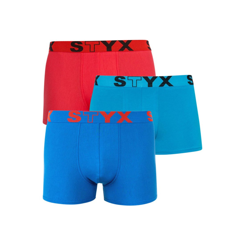 3PACK pánské boxerky Styx sportovní guma vícebarevné (G9676964) L, trenky / trenýrky
