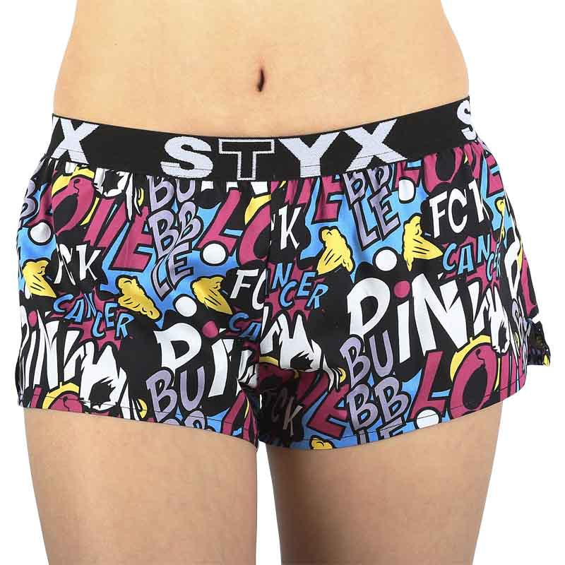 Dámské trenky Styx art sportovní guma Pink Bubble (T1058) S, trenýrky