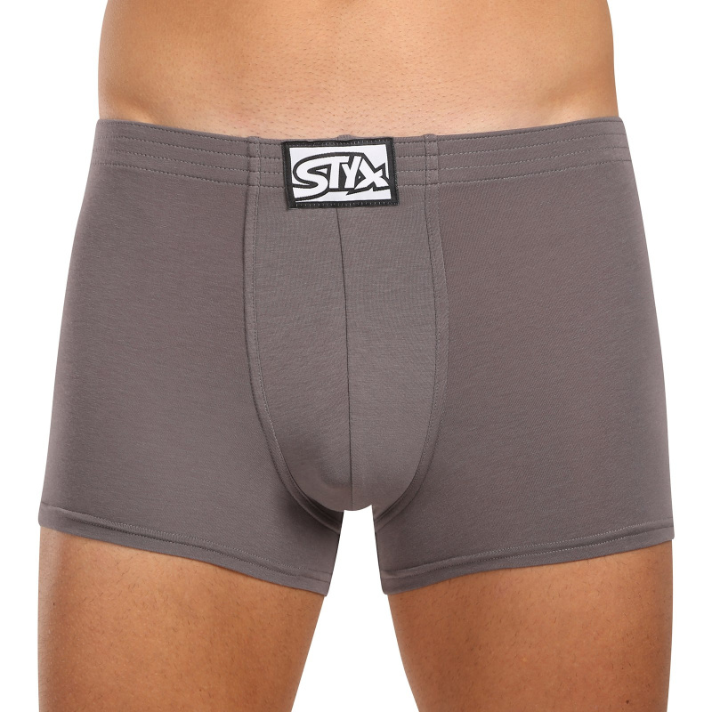 Pánské boxerky Styx klasická guma tmavě šedé (Q1063) L, trenky / trenýrky