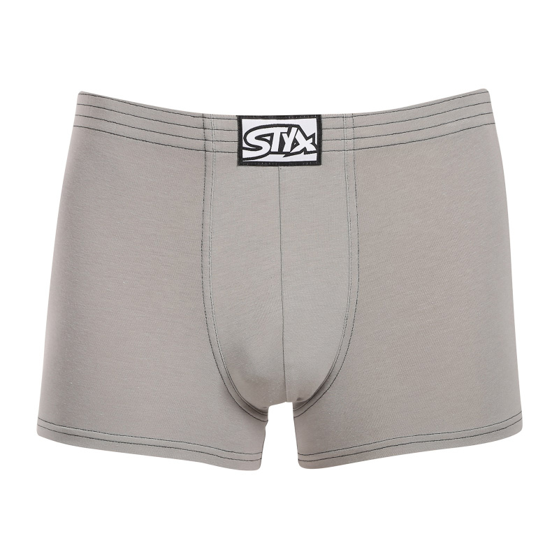 Pánské boxerky Styx klasická guma světle šedé (Q1062) S, trenky / trenýrky