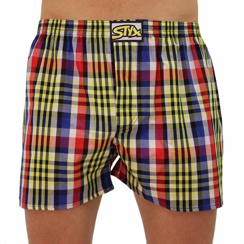 Pánské trenky Styx klasická guma vícebarevné (A833)  XL, trenýrky