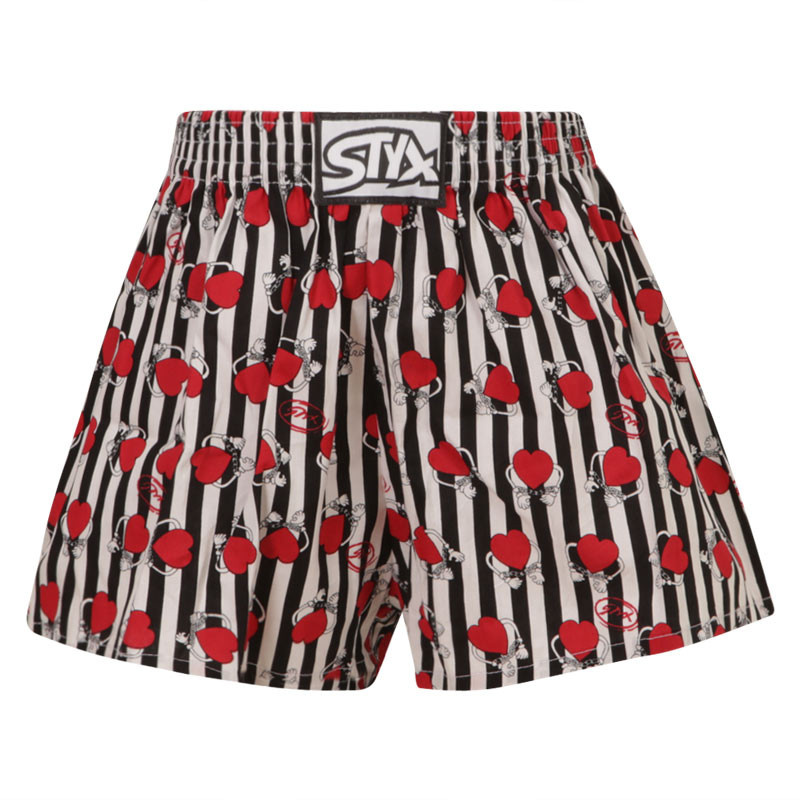 Dětské trenky Styx art klasická guma srdíčka (J752) JUNIOR (7-12 let), trenýrky