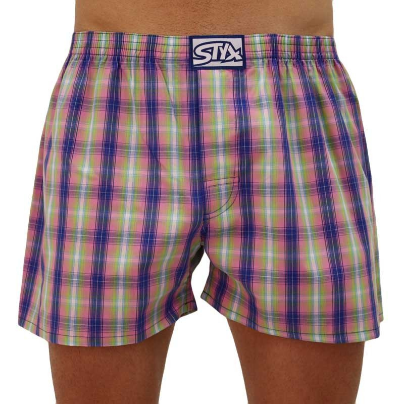 Pánské trenky Styx klasická guma vícebarevné (A108)  XL, trenýrky
