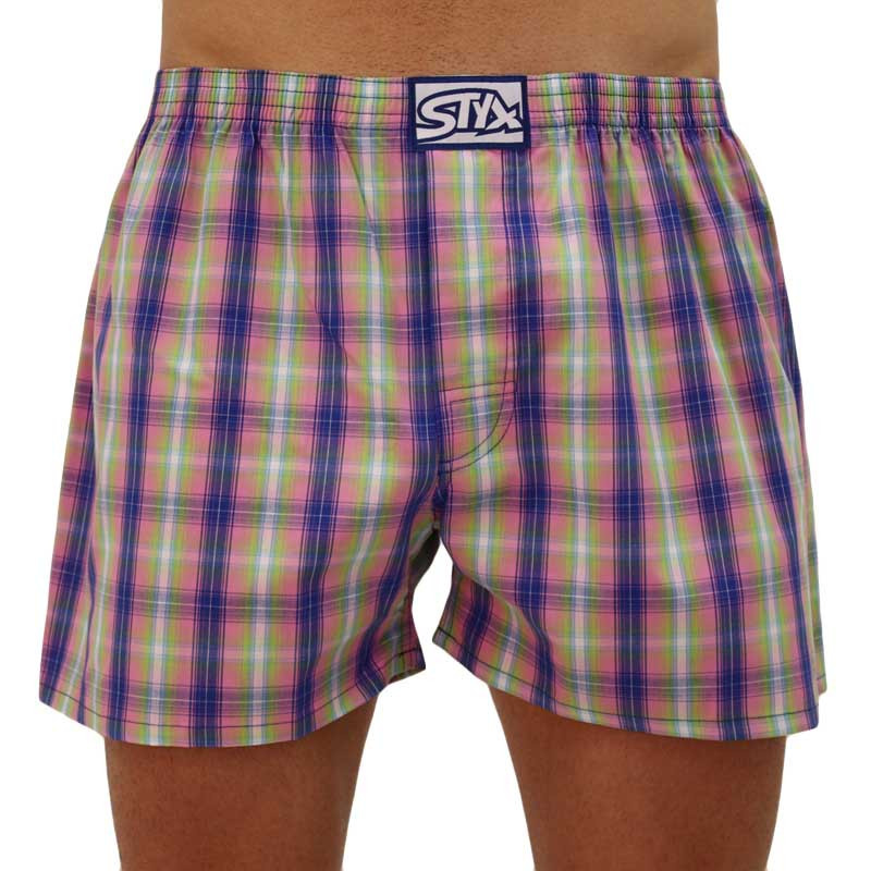 Pánské trenky Styx klasická guma vícebarevné (A108)  L, trenýrky