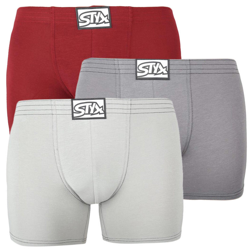 3PACK pánské boxerky Styx long klasická guma (F10606263) M, trenky / trenýrky