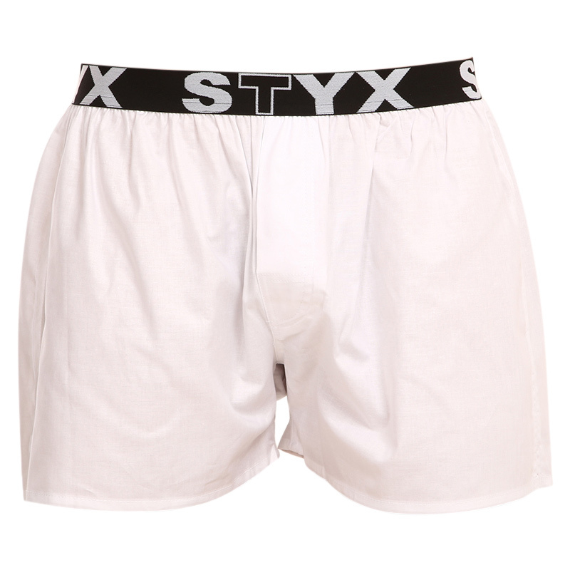 Pánské trenky Styx sportovní guma bílé (B1061) XL, trenýrky