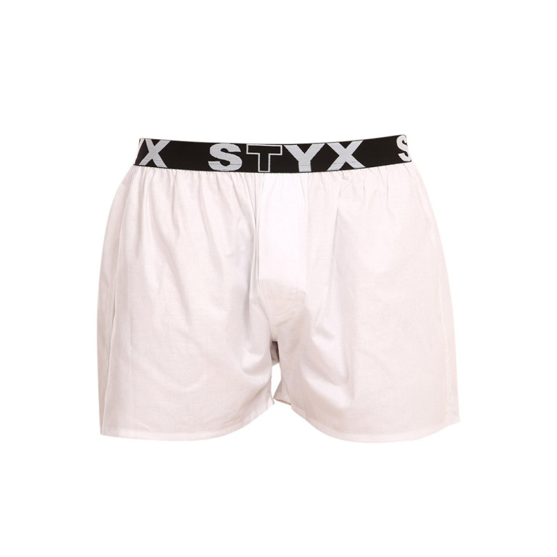 Pánské trenky Styx sportovní guma bílé (B1061) S, trenýrky
