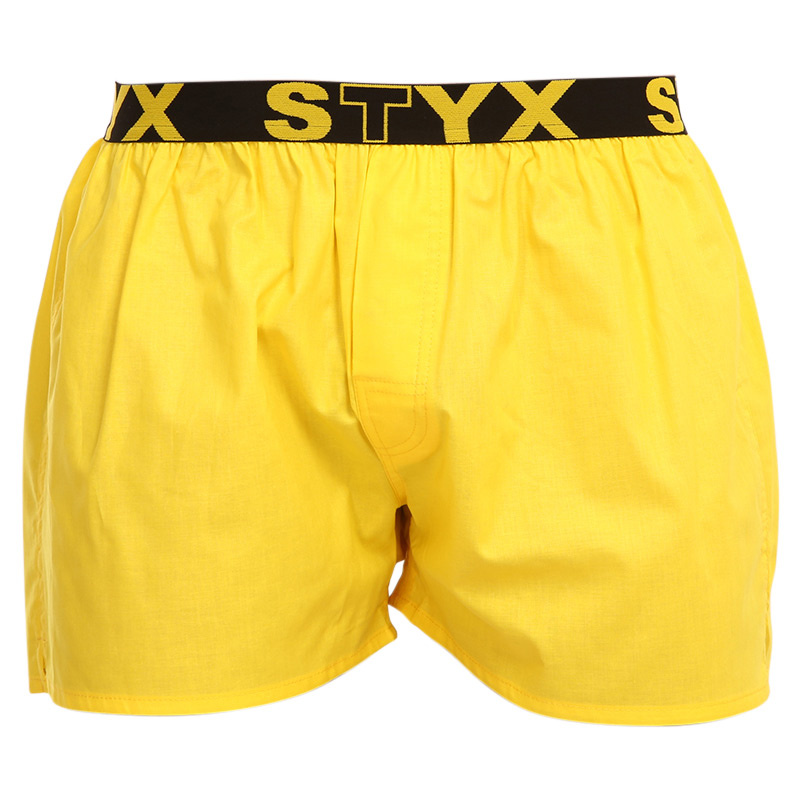 Pánské trenky Styx sportovní guma žluté (B1068) XL, trenýrky