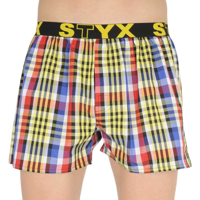Pánské trenky Styx sportovní guma vícebarevné (B833) S, trenýrky