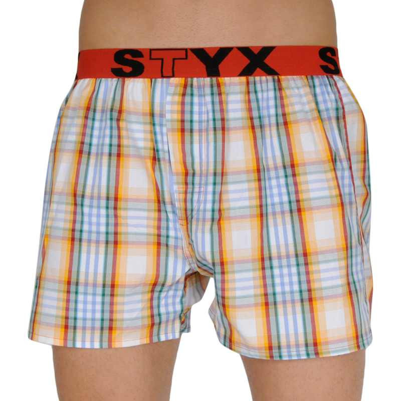 Pánské trenky Styx sportovní guma vícebarevné (B105) S, trenýrky