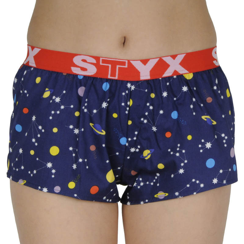 Dámské trenky Styx art sportovní guma planety (T1057) S, trenýrky