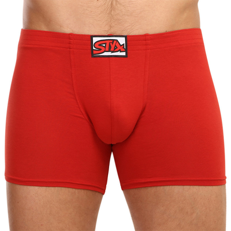 Pánské boxerky Styx long klasická guma červené (F1064) S, trenky / trenýrky