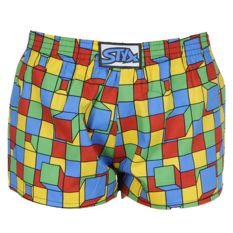 Dětské trenky Styx art klasická guma kostky (J959)  12-14 let, trenýrky