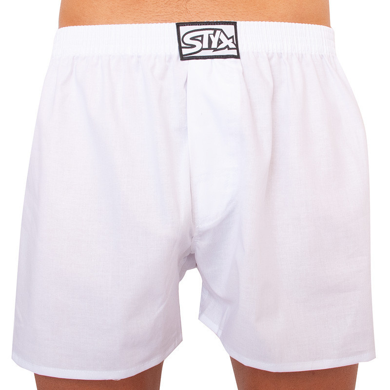 Pánské trenky Styx klasická guma nadrozměr bílé (E1061) 3XL, trenýrky