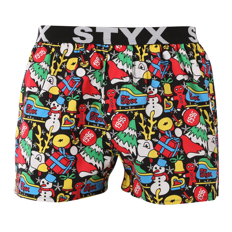Pánské trenky Styx art sportovní guma Vánoce (B1258) M, trenýrky