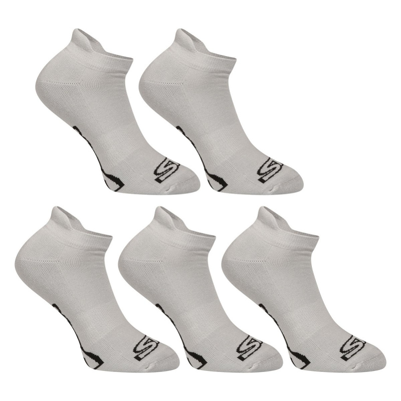 5PACK ponožky Styx nízké šedé (5HN1062) M