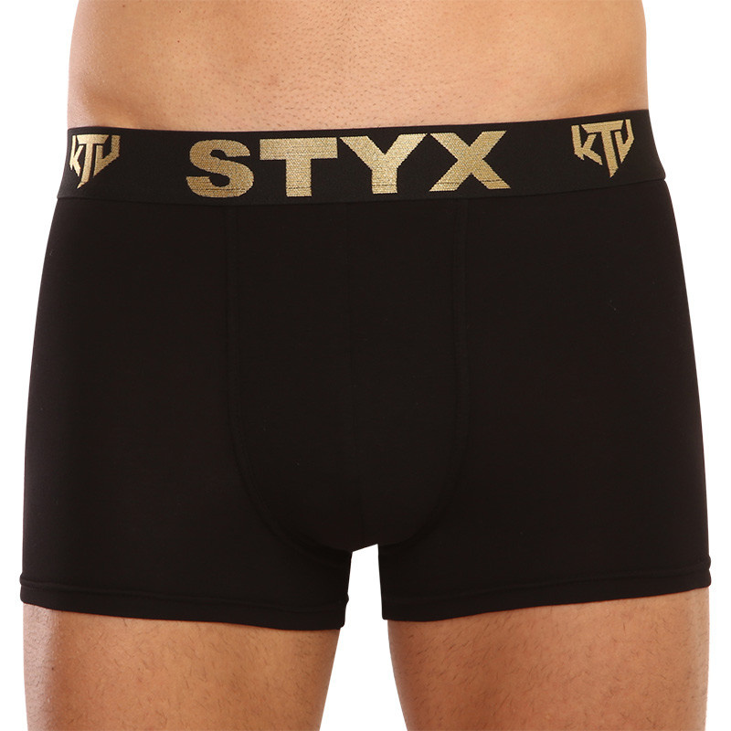 Pánské boxerky Styx / KTV sportovní guma černé - černá guma (GTC960) M, trenky / trenýrky