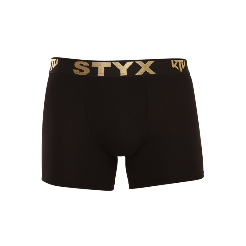 Pánské boxerky Styx / KTV long sportovní guma černé - černá guma (UTC960) XL, trenky / trenýrky