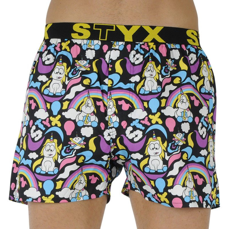 Pánské trenky Styx art sportovní guma Unicorn (B1158) L, trenýrky