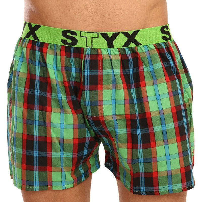Pánské trenky Styx sportovní guma vícebarevné (B904) M, trenýrky