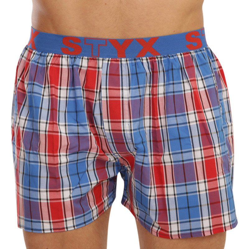 Pánské trenky Styx sportovní guma vícebarevné (B908) L, trenýrky