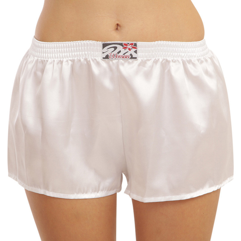 Dámské trenky Styx klasická guma saténové bílé (L1061) XL, trenýrky