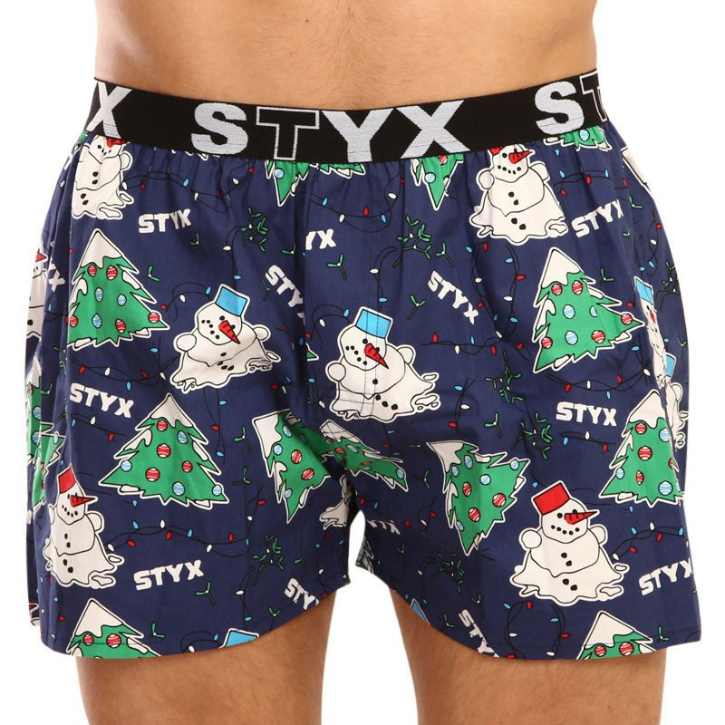 Pánské trenky Styx art sportovní guma Vánoce (B1450) L, trenýrky