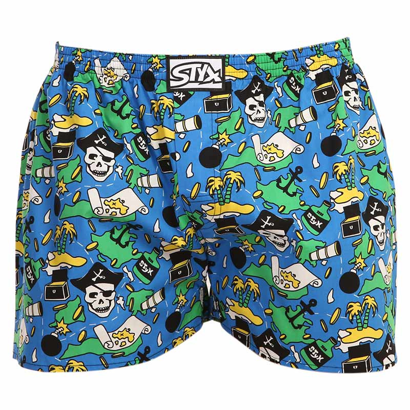 Pánské trenky Styx art klasická guma pirate (A1250) L, trenýrky