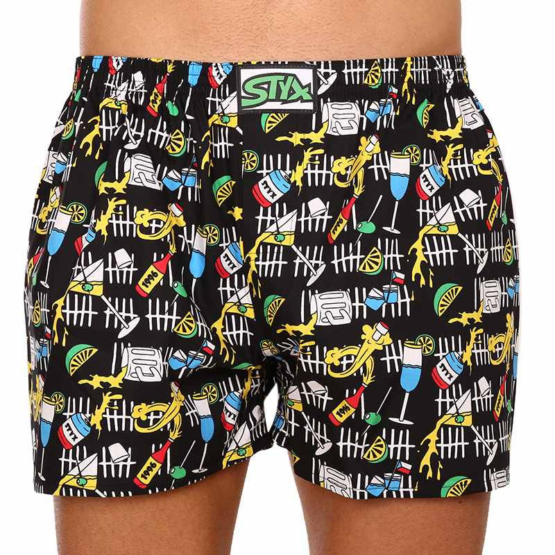 Pánské trenky Styx art klasická guma párty (A1251) S, trenýrky