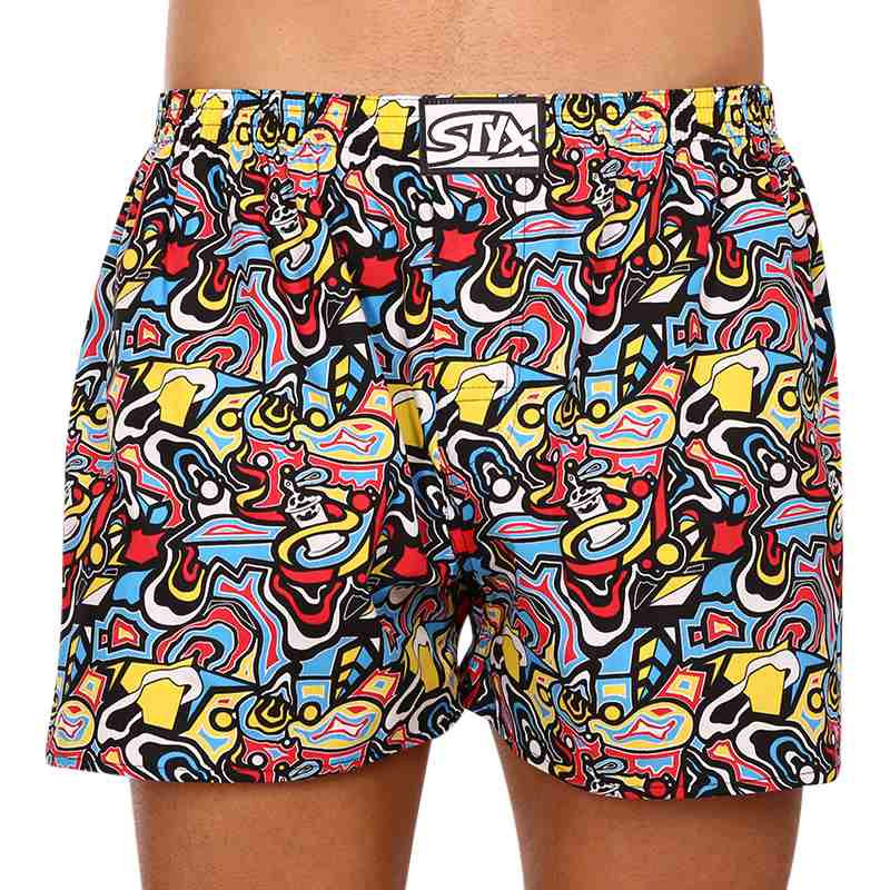 Pánské trenky Styx art klasická guma skica (A1254) M, trenýrky