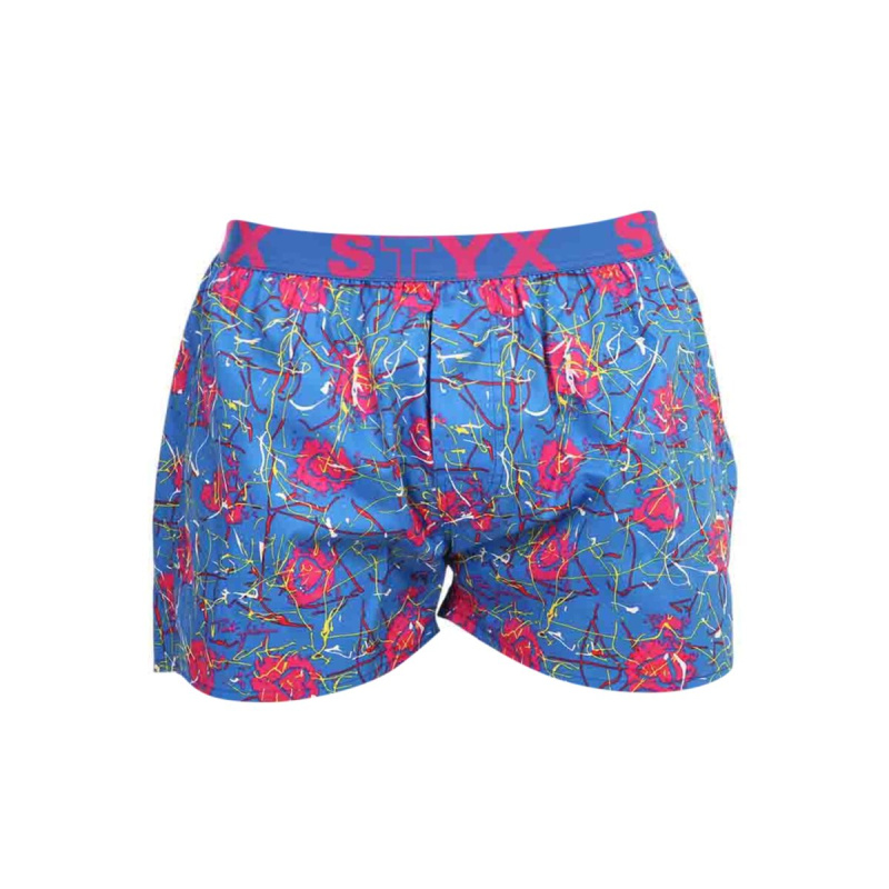 Pánské trenky Styx art sportovní guma Jáchym srdíčka (B1358) XL, trenýrky